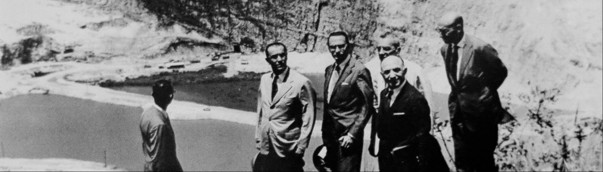 Visita de JK às obras da Usina de Furnas
